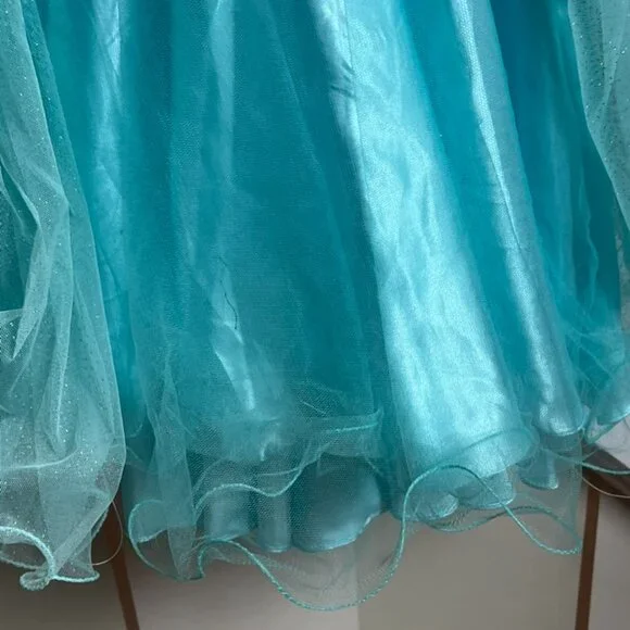 Hanna S Pre- Owned Aqua Mini Party Dress size 8 - Picture 8 of 13